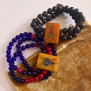 beaded bracelets set of 2